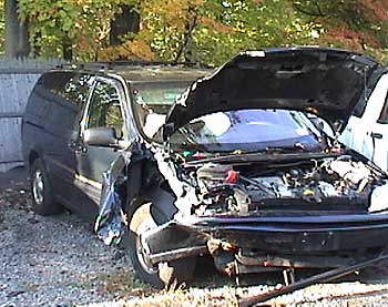 Crashed Van